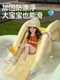 Inflatable Swimming Pool with Slide for Kids, Babies, and Family Outdoor Water Play