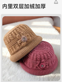 Women's Winter Warm Knitted Beanie Hat for Elderly Mothers