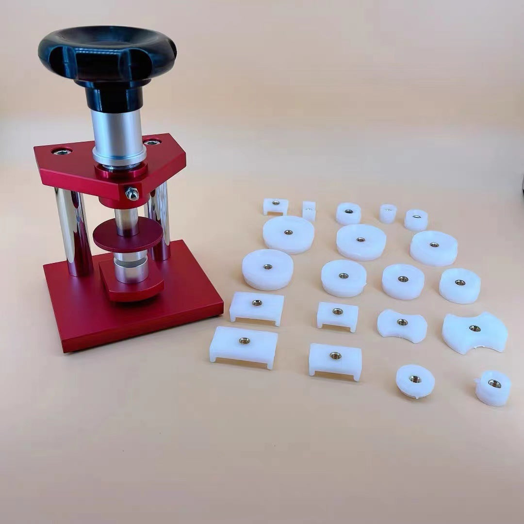 Manual Watch Back Case Press Tool Kit with Dies