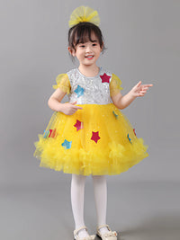Kids' Star Princess Tutu Dress for Dance Performance and Parties