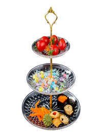 Acrylic 2/3-Tier Fruit Plate Dessert Stand for Parties and KTV