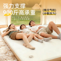 Inflatable PVC Camping Air Mattress with Built-in Pump, Portable Outdoor Sleeping Pad for Tent and Home Use