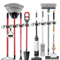 Wall Mounted Mop and Broom Holder Heavy Duty Stainless Steel Storage Rack Garden Garage Tool Organizer