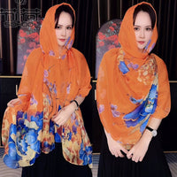 Double-Layer Hooded Scarf Shawl with Magnetic Closure for Women - Thin Sun Protection Head Wrap