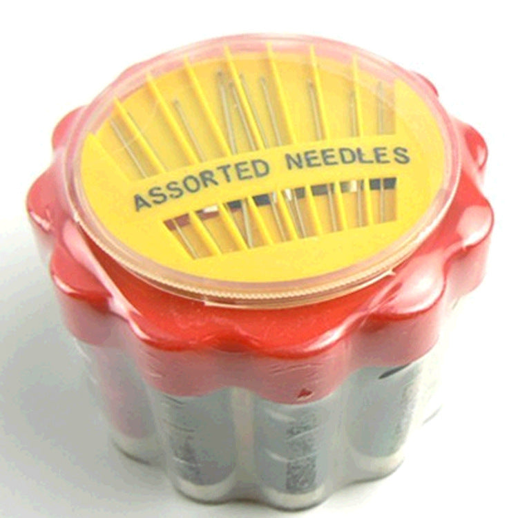 Home Sewing Kit with Needles, Thread, Measuring Tape, Thimble - 9 or 12 Spools Cylindrical Sewing Box