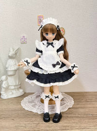 Maid Outfit Set for OB22/OB24 Azone Blythe Dolls - Black & White