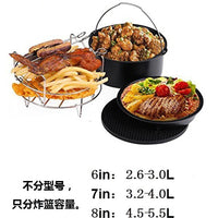 Air Fryer Accessories Kit, 5-Piece Set for 3.5-5.8QT Air Fryers, Includes Cake Pan and Pizza Pan