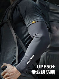 Men's UV Protection Cooling Arm Sleeves for Driving & Cycling, Ice Silk Sun Protection Arm Covers