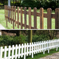 Outdoor Anti-Corrosion Wood Fence Garden Villa Wooden Guardrail Flower Bed Vegetable Garden Decorative Carbonized Wood Fence
