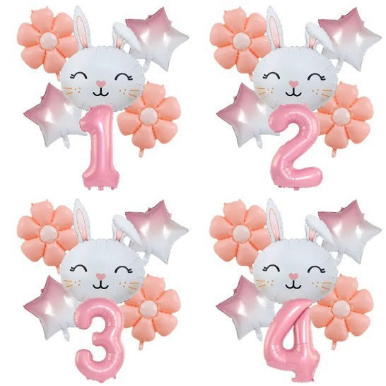 Easter Balloon Set with Rabbit and Chick Designs for Party Decoration