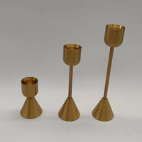 European Style Metal Candlestick Holders for Dining Table Wedding Decor, Set of 3