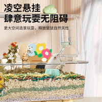 Acrylic Magnetic Water Bottle Holder for Small Pets, Hamster Guinea Pig Rabbit Chinchilla Drinking Dispenser Stand