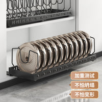 Pull-Out Cabinet Organizer Rack Adjustable Kitchen Pot Lid Holder