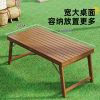 Outdoor Bamboo Folding Table and Chair Set for Camping and Home Use