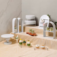 White Acrylic Dessert Display Stand for Weddings and Birthdays, Cake Plate and Pastry Tray