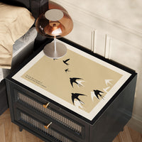 Waterproof PU Leather Nightstand Cover, Oil-Proof & Heat-Resistant Tabletop Protector Mat for Home Decor