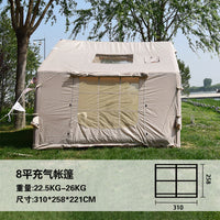 Inflatable Outdoor Camping Tent with Air Column for 2-12 People, All-Season Breathable & Sun-Protected