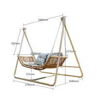 Comfortable Leisure Garden Rattan Swing Chair Hammock Rocking Chair Outdoor Villa Courtyard Balcony Rooftop Hanging Chair