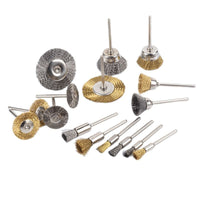 Mini Wire Brush Set with 3mm Shank for Metal Polishing and Grinding