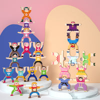Wooden Hercules Stacking Blocks Game for Kids, Educational Balance Toy