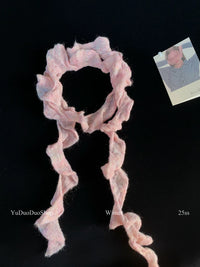 Y2K Wavy Spiral Knit Scarf for Women, Slim Retro Decorative Neck Warmer
