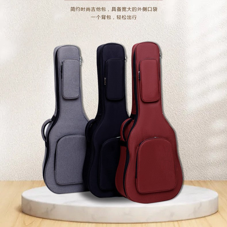 41-inch Waterproof Thickened Dual-Shoulder Acoustic Electric Guitar Gig Bag with 20mm Padding