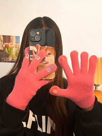 Funny Fingerless Gloves for Women, Winter Warm Cycling & Outdoor Activities
