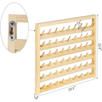 Wall-Mounted Yarn Holder Rotating Knitting Tool Wooden Rack Storage Spinning Spool Stand