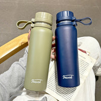 Minimalist Large Capacity Insulated Water Bottle with Tea Infuser for Men and Women, Stainless Steel Portable Travel Mug for Students and Sports