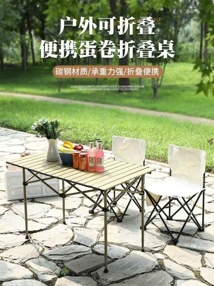 Portable Folding Camping Table and Chair Set for Outdoor Picnic and Travel