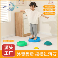Sensory Stepping Stones for Balance Training - Rocking River Stones Set for Kids