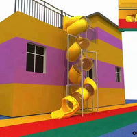 Kids' Indoor Outdoor Playground Transparent Plastic Slide Tube Accessory