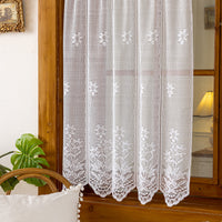 Modern Minimalist American European Style Rod Pocket Sheer Short Curtain for Kitchen and Small Windows