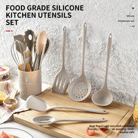 Silicone Kitchen Utensil Set with Non-stick Spatulas and Ladles, Heat-Resistant Cooking Tools