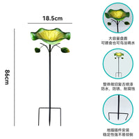 Peacock Tail Iron Bird Bath Feeder for Garden & Yard Decoration