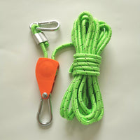 Windproof Reflective Guy Rope with Pulley Adjuster for Outdoor Camping Tents and Tarps