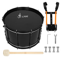 SLADE 22-inch Professional Marching Bass Drum with Carrier for Adult Students and Bands
