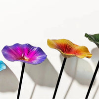 Outdoor Garden Bird Feeder Tray with Stake, Creative Flower Design