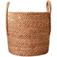 Handwoven Bamboo Wicker Storage Basket Nordic Style Flower Basket Large Capacity Floor Decor