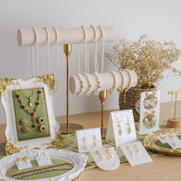Acrylic Cloud Pattern Earring & Necklace Display Stand with Tray
