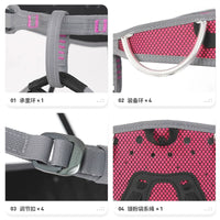 Lightweight Half Body Climbing Harness for Outdoor Rock Climbing and Rappelling