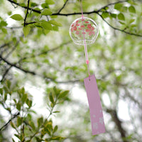 Handmade Glass Cherry Blossom Wind Chime Japanese Style Room Decor