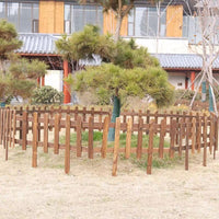 Outdoor Garden Wooden Fence Panel for Yard and Planter Edging, Carbonized Wood