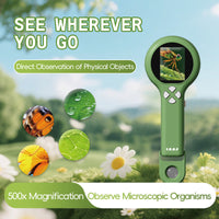 Handheld Digital Microscope for Kids, High-Definition Electronic Magnifier with Photo/Video Function