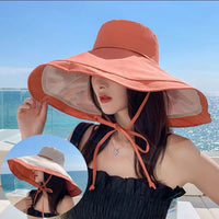 Women's Reversible Wide Brim Sun Hat UV Protection Foldable Fisherman Beach Cap
