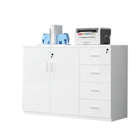 Wooden Office Storage Cabinet with Lock and Planter Top