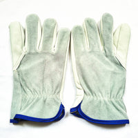 Cowhide Leather Driver Work Gloves with Thumb, 10-inch
