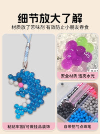 Glow-in-the-Dark Water Fuse Beads Kit for Kids, DIY Magic Spray Puzzle Set, Educational Craft Toy for Girls