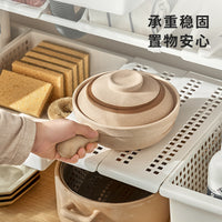 Under-Sink Expandable Storage Basket Organizer for Kitchen Cabinets