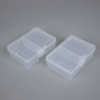 2-Compartment Clear Plastic Storage Box for Fishing Tackle, Beads, Jewelry, and Small Parts